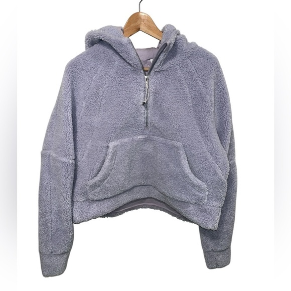 Lululemon Scuba Oversized Half-Zip Fleece Hoodie in Faint Lavender - size M/L - Picture 5 of 10